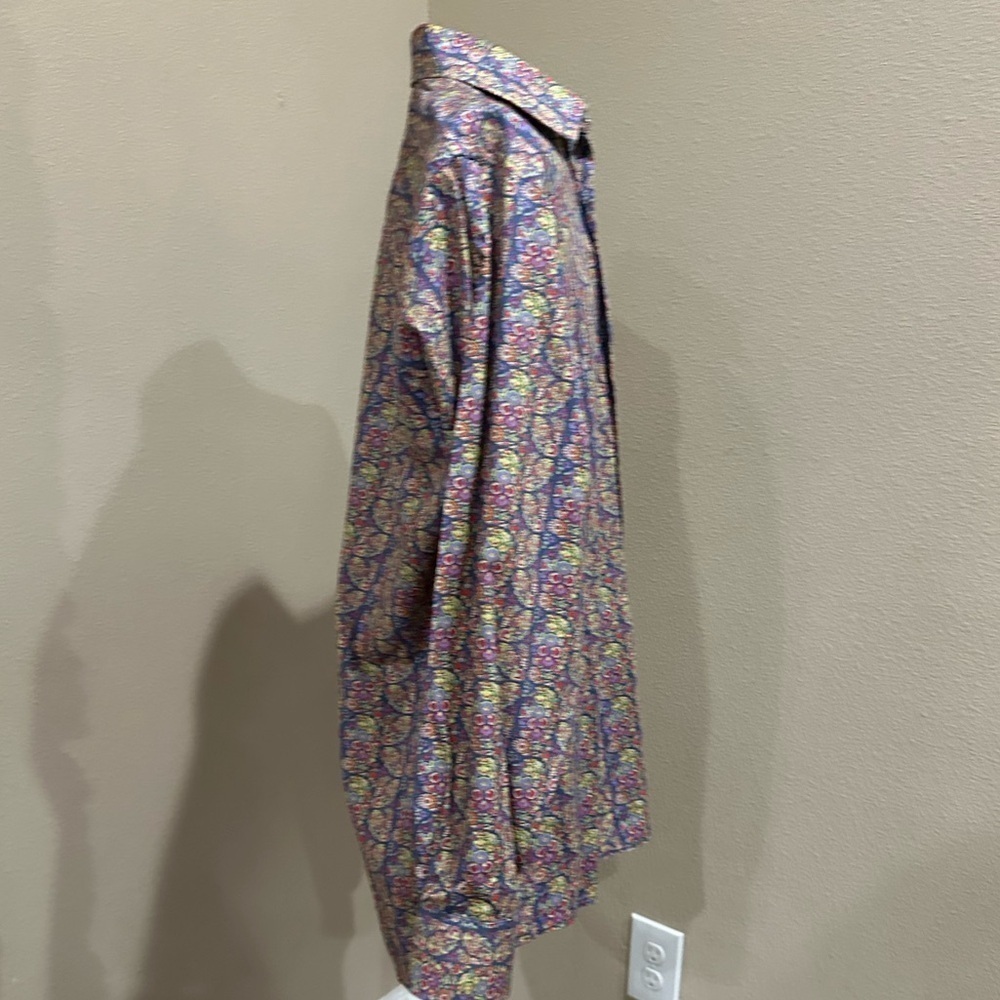 ALAN FLUSSER Men’s Button Down Floral Shirt, EUC! - Picture 3 of 6